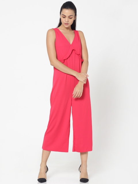 

ONLY Pink Solid Basic Jumpsuit