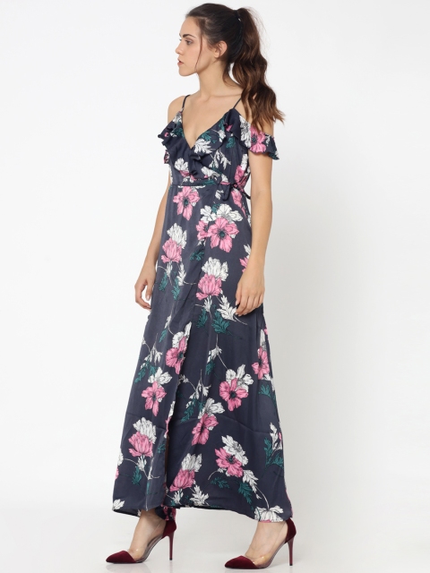 

ONLY Women Blue Printed Maxi Dress