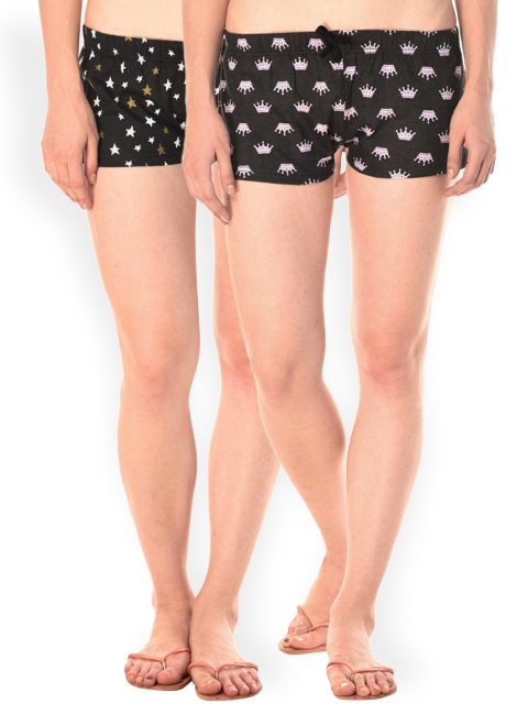 

Kotty Women Pack Of 2 Sleep Shorts KTT2PCSLEEPSHORTSET57, Black