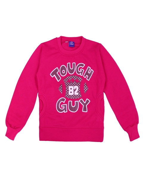 

SWEET ANGEL Unisex Pink Printed Sweatshirt