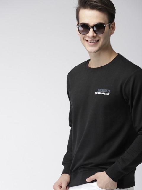 

Mast & Harbour Men Black Printed Sweatshirt