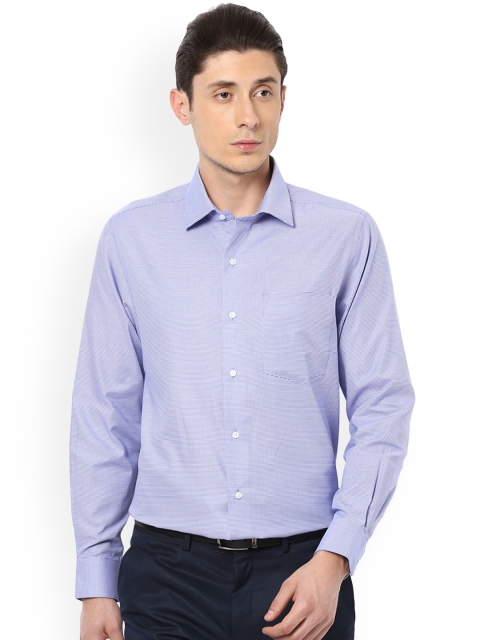 

Van Heusen Men Blue & Off-White Regular Fit Printed Formal Shirt