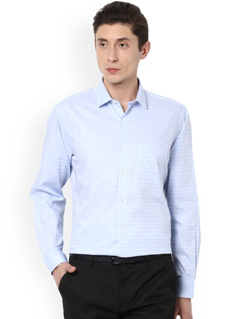 

Van Heusen Men Blue & Off-White Regular Fit Printed Formal Shirt