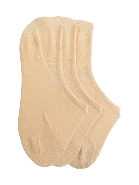 

Pink Flamingo Women Pack of 3 Solid Shoeliners, Beige