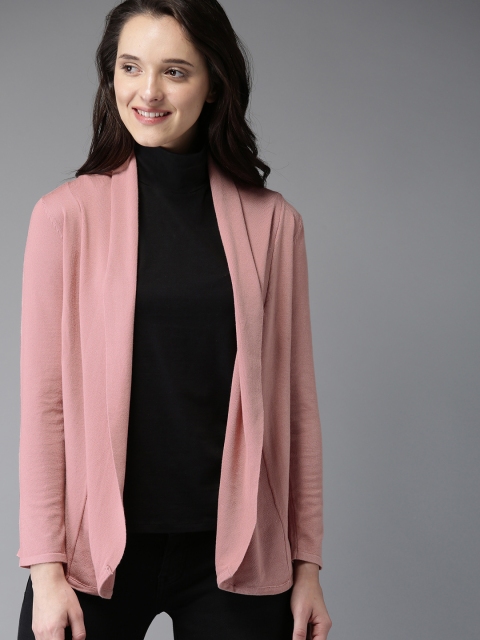 

HERE&NOW Women Pink Solid Front-Open