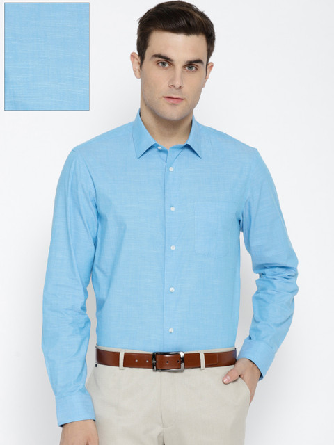 

Blackberrys Men Blue Slim Fit Solid Formal Shirt