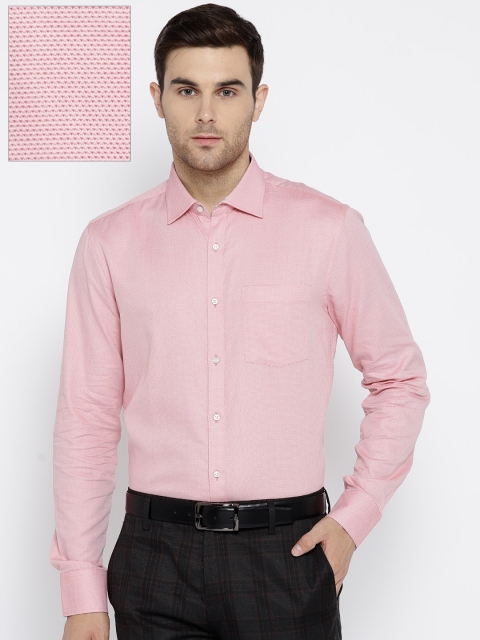 

Blackberrys Men Red & Pink Slim Fit Self Design Formal Shirt