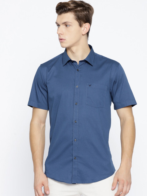 

Blackberrys Men Navy Blue Slim Fit Solid Casual Shirt