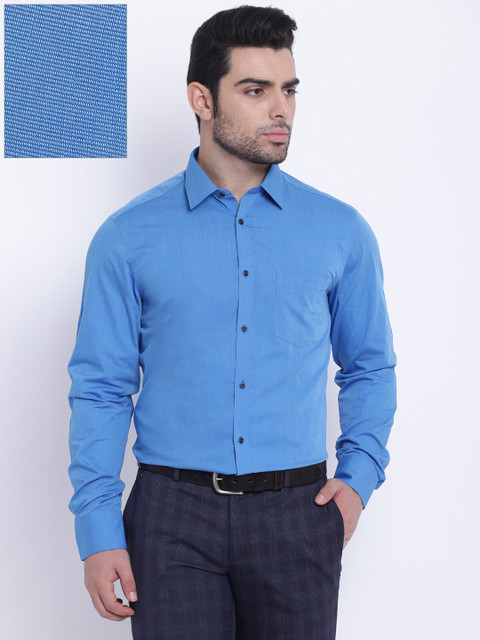 

Blackberrys Men Blue Slim Fit Solid Formal Shirt