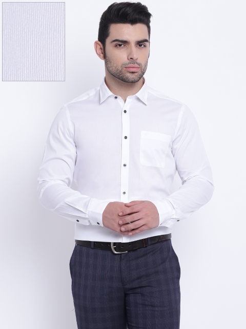 

Blackberrys Men White Slim Fit Solid Formal Shirt