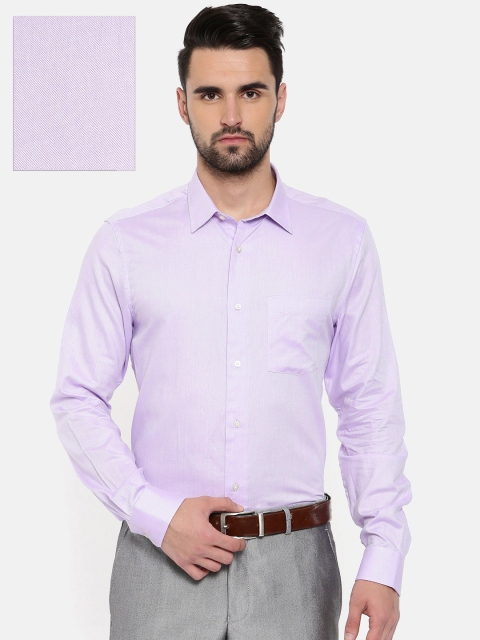 

Blackberrys Men Lavender Slim Fit Self Design Formal Shirt