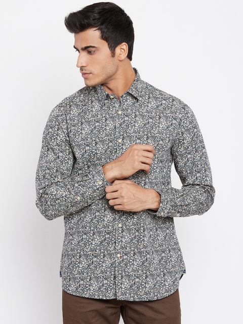

Blackberrys Men Green Slim Fit Printed Casual Shirt