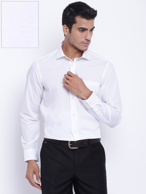 

Blackberrys Men White Slim Fit Solid Formal Shirt