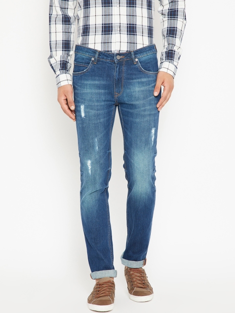 

Blackberrys Men Blue Slim Fit Low-Rise Low Distress Stretchable Jeans