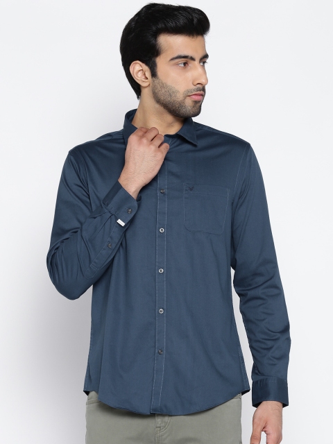 

Blackberrys Men Navy Blue Slim Fit Solid Casual Shirt