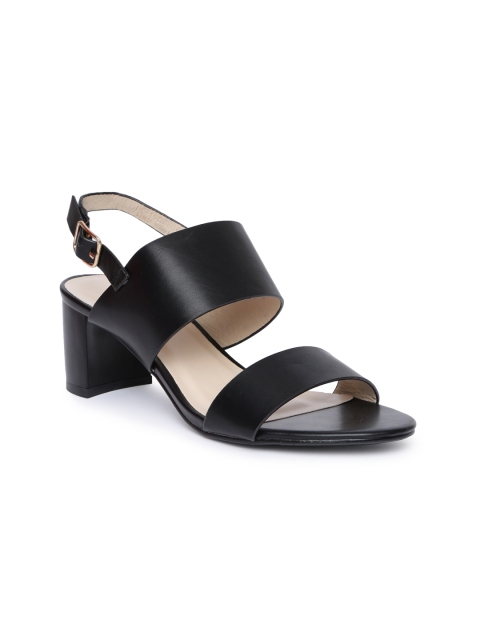 

CODE by Lifestyle Women Black Solid Open-Toe Block Heels