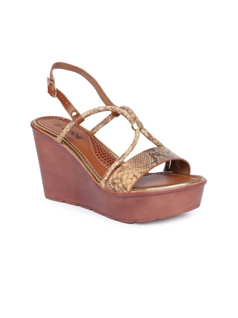 

CODE by Lifestyle Women Brown Printed Sandals