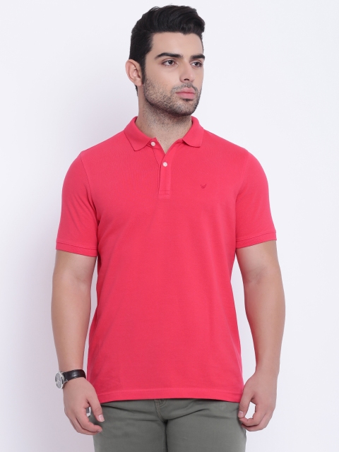

Blackberrys Men Red Solid Polo Collar T-shirt