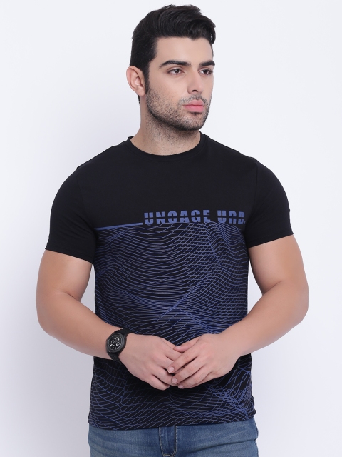 

Blackberrys Men Black Printed Round Neck T-shirt