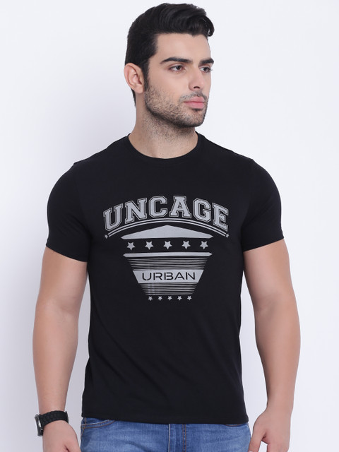 

Blackberrys Men Black Printed Round Neck T-shirt