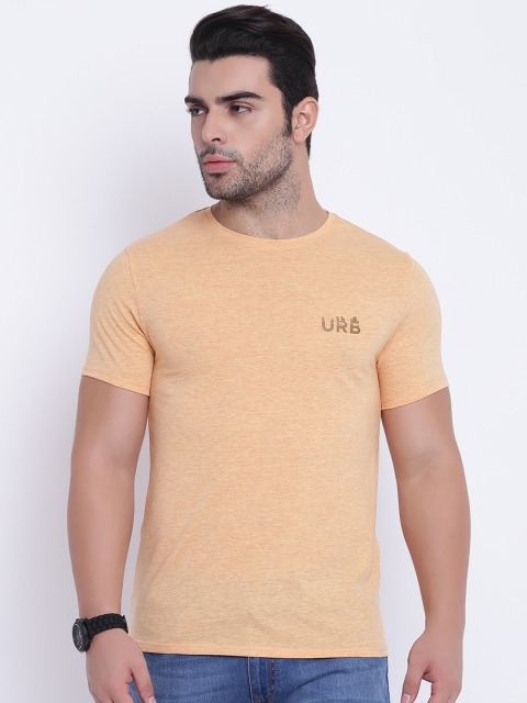 

Blackberrys Men Orange Solid Round Neck T-shirt