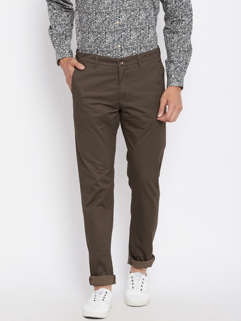 

Blackberrys Men Brown Regular Fit Printed Chinos
