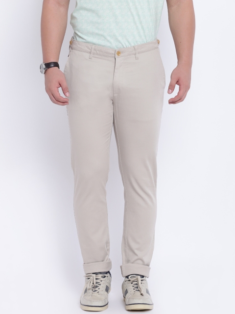 

Blackberrys Men Beige Regular Fit Solid Chinos