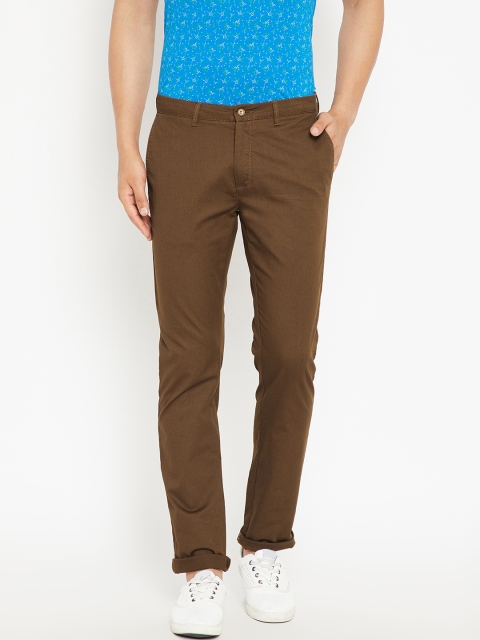 

Blackberrys Men Brown Regular Fit Solid Regular Trousers