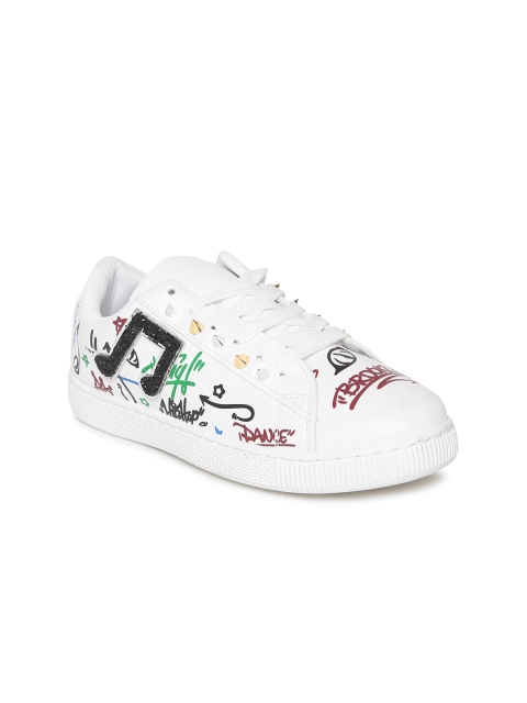 

Ginger by Lifestyle Women White Printed Sneakers