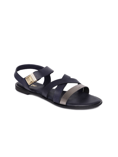 

Ginger by Lifestyle Women Navy Blue Solid Open Toe Flats