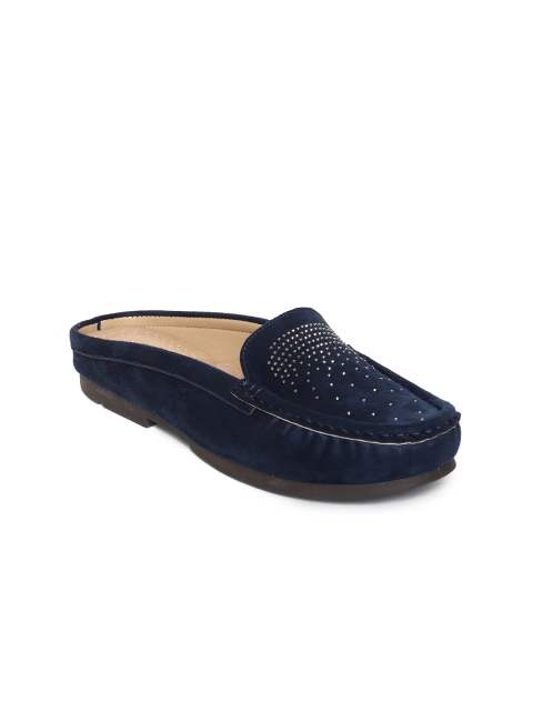 

CODE by Lifestyle Women Navy Blue Solid Mules