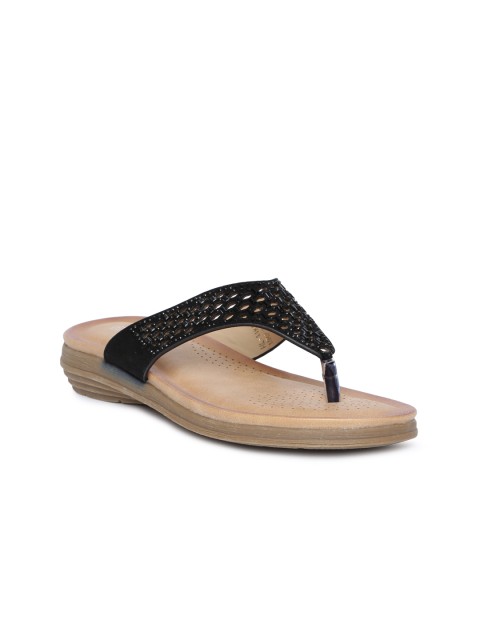 

Melange by Lifestyle Women Black Solid Cutwork Flats
