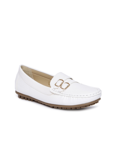 

CODE by Lifestyle Women White Solid Synthetic Ballerinas