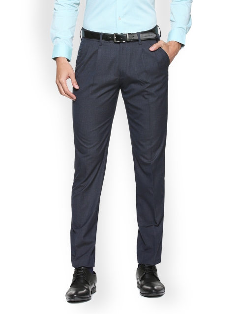 

Peter England Men Blue Slim Fit Solid Formal Trousers