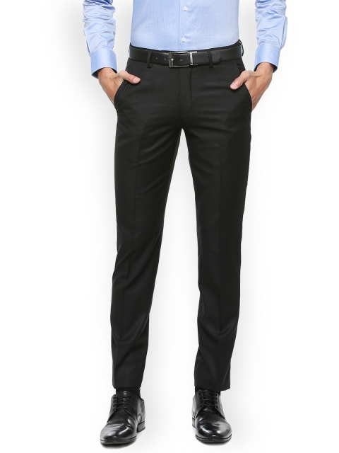 

SIMON CARTER LONDON Black Slim Fit Formal Trousers