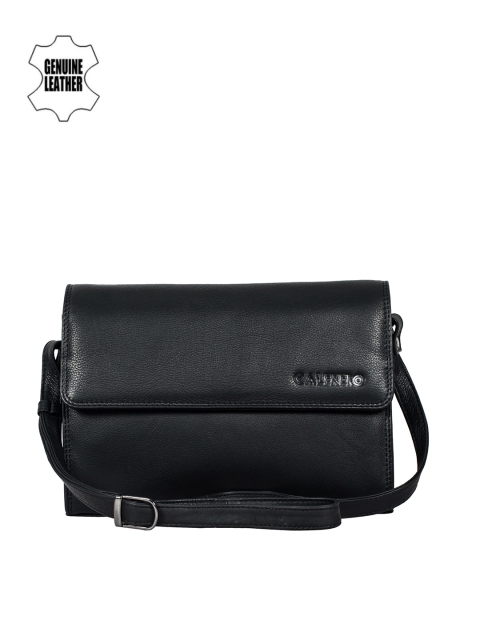 

CALFNERO Women Black Genuine Leather Solid Sling Bag