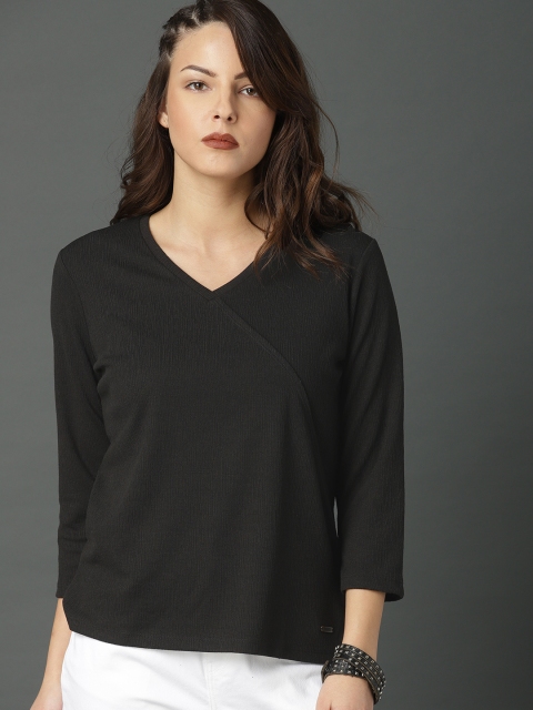 

Roadster Women Black Solid Top