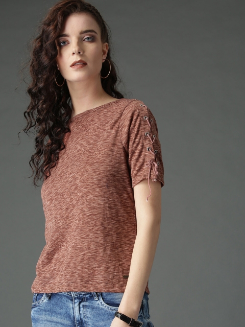 

Roadster Women Brown Solid Top