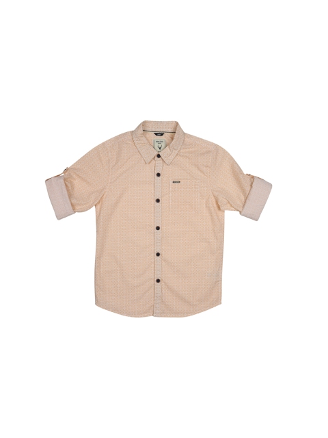 

Allen Solly Junior Boys Orange & Beige Regular Fit Printed Casual Shirt