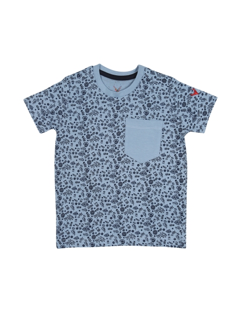 

Allen Solly Junior Boys Blue Floral Print Round Neck T-shirt