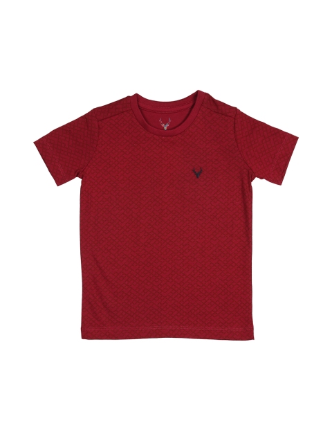

Allen Solly Junior Boys Red Printed Round Neck T-shirt