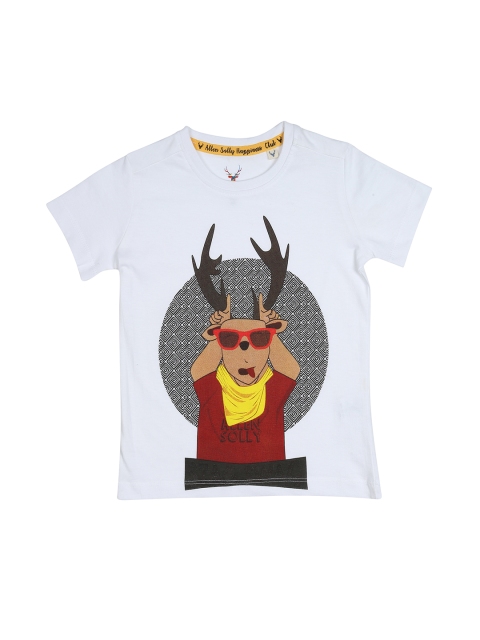 

Allen Solly Junior Boys White Printed Round Neck T-shirt
