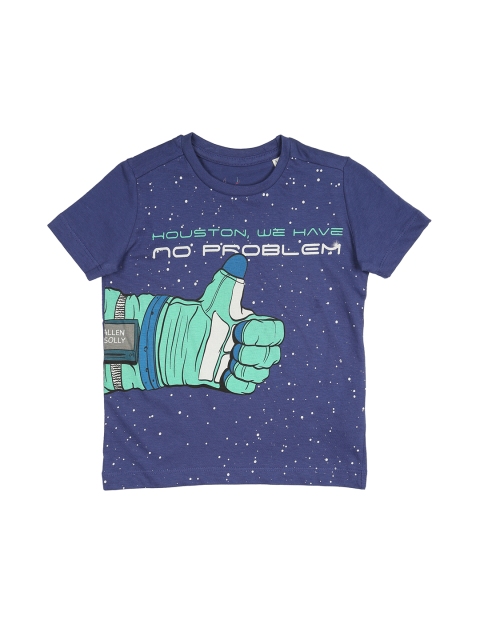 

Allen Solly Junior Boys Navy Blue Printed Round Neck T-shirt