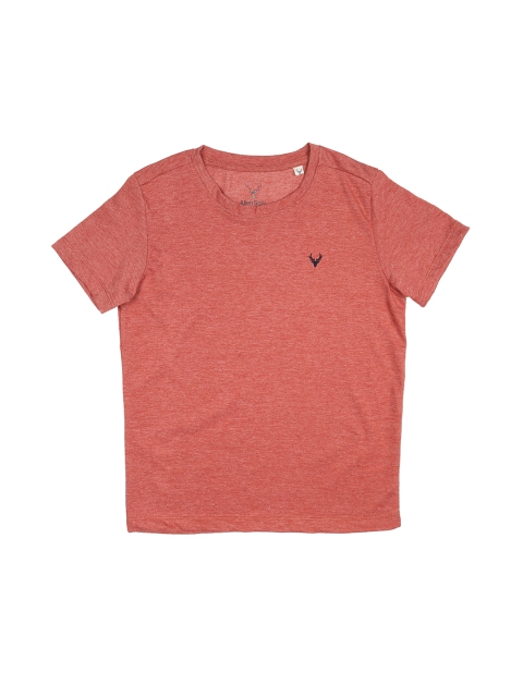 

Allen Solly Junior Boys Rust Red Solid Round Neck T-shirt