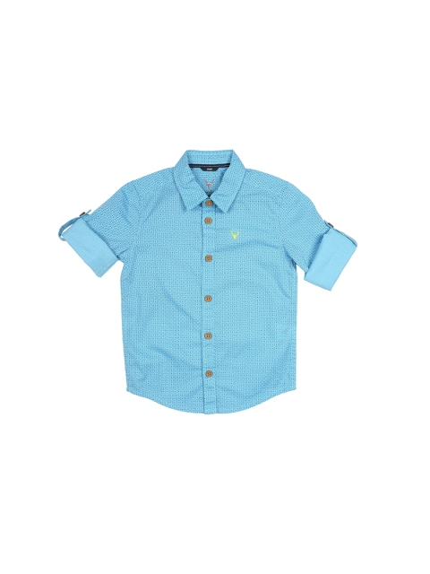 

Allen Solly Junior Boys Blue Regular Fit Printed Casual Shirt