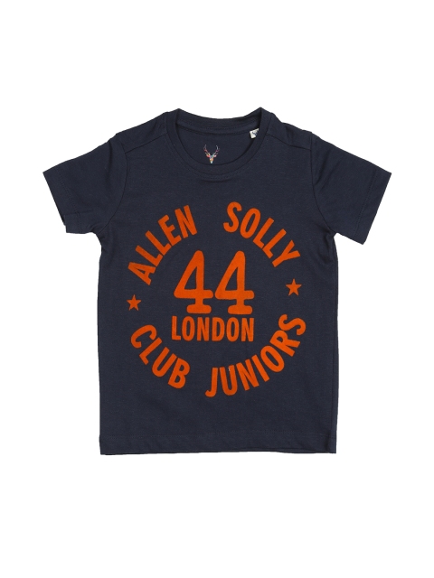 

Allen Solly Junior Boys Navy Blue Printed Round Neck T-shirt