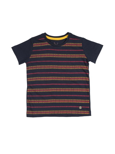 

Allen Solly Junior Boys Navy Blue Printed Round Neck T-shirt