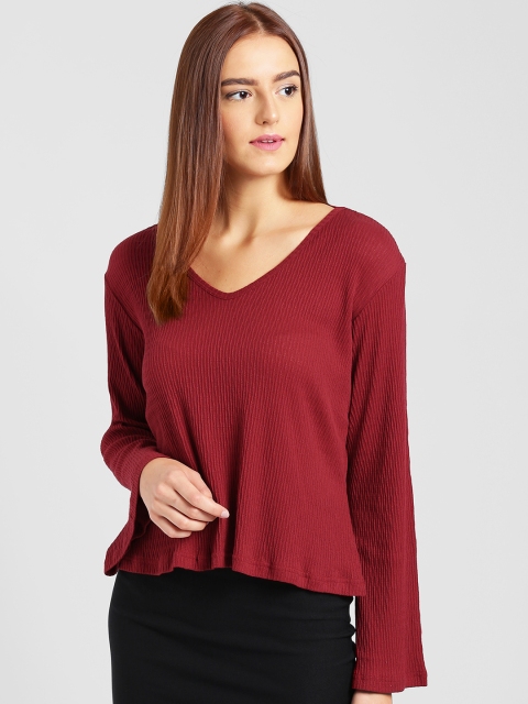 

Trend Arrest Women Maroon Solid Top