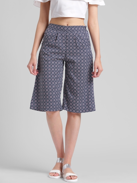 

Trend Arrest Blue Printed Culottes