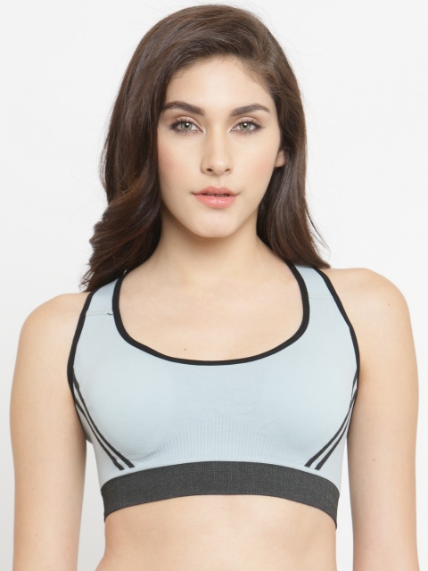 

PrettyCat Women RacerBack Sports Padded Bra PCSB9976, Grey